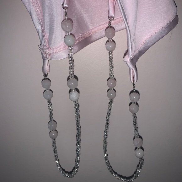 Satin pink cami tank top - Picture 2 of 3